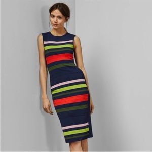 Ted Baker Multicolor Striped Midi Dress